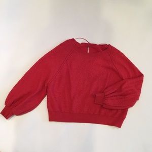 RED FREE PEOPLE SWEATER